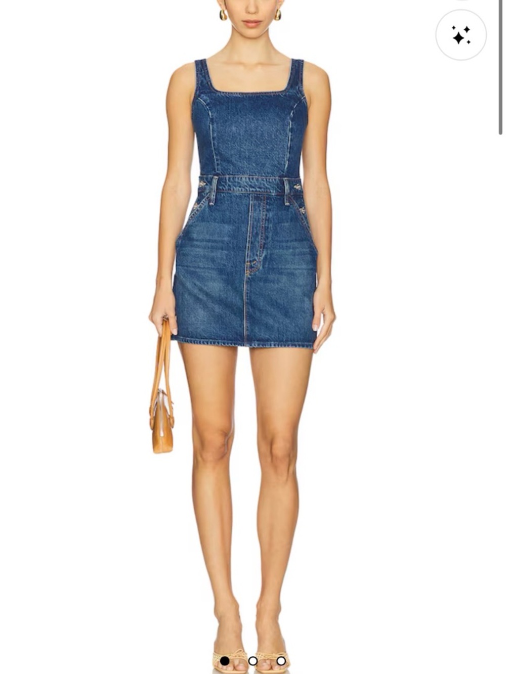 MOTHER Blue Denim Mini Pinafore